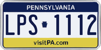 PA license plate LPS1112