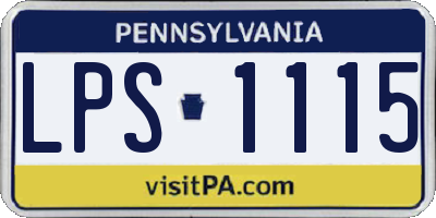 PA license plate LPS1115