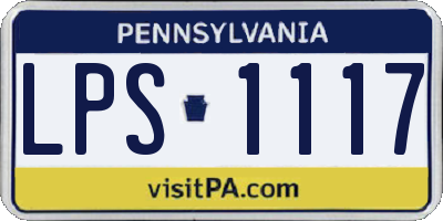 PA license plate LPS1117