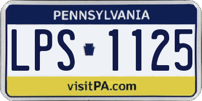 PA license plate LPS1125