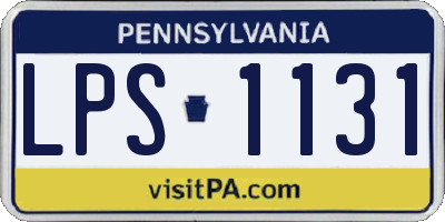 PA license plate LPS1131