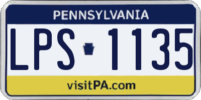PA license plate LPS1135