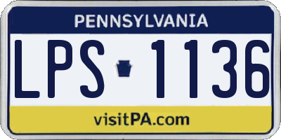 PA license plate LPS1136
