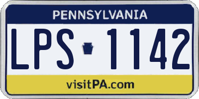 PA license plate LPS1142