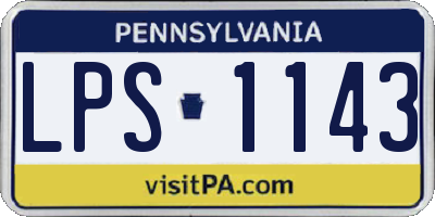 PA license plate LPS1143