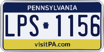 PA license plate LPS1156