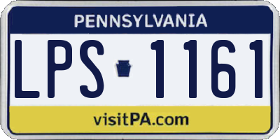 PA license plate LPS1161