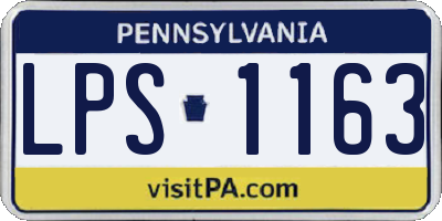 PA license plate LPS1163