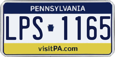PA license plate LPS1165