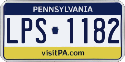 PA license plate LPS1182