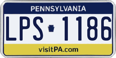 PA license plate LPS1186