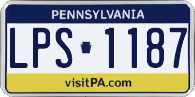 PA license plate LPS1187