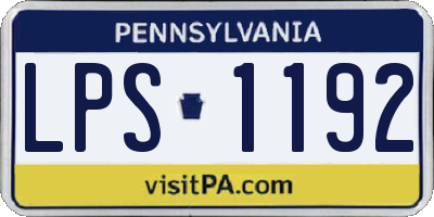 PA license plate LPS1192