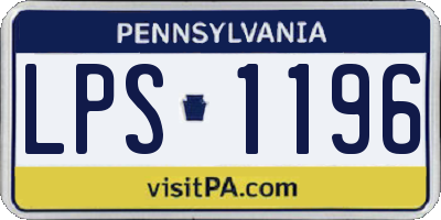 PA license plate LPS1196