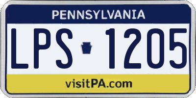 PA license plate LPS1205