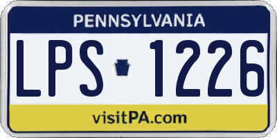 PA license plate LPS1226