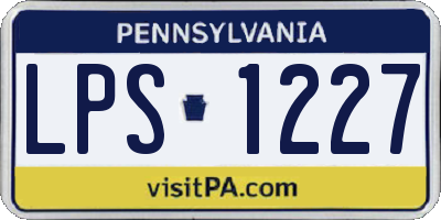 PA license plate LPS1227