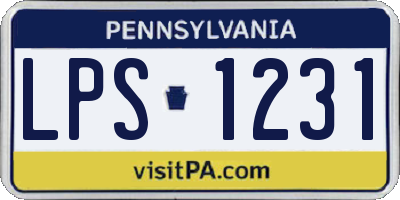 PA license plate LPS1231