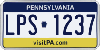 PA license plate LPS1237