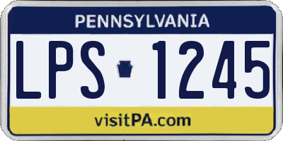 PA license plate LPS1245