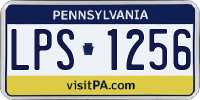 PA license plate LPS1256