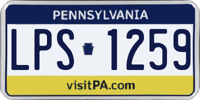 PA license plate LPS1259