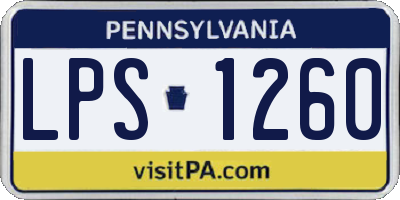 PA license plate LPS1260