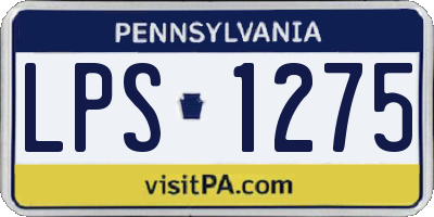 PA license plate LPS1275