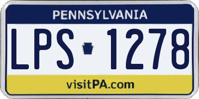 PA license plate LPS1278