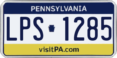 PA license plate LPS1285