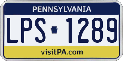 PA license plate LPS1289