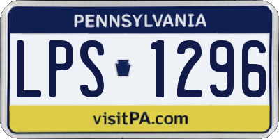 PA license plate LPS1296