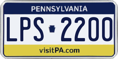 PA license plate LPS2200