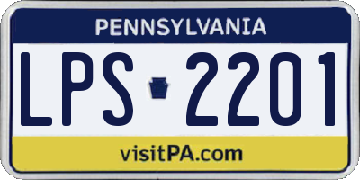 PA license plate LPS2201