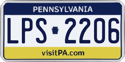 PA license plate LPS2206