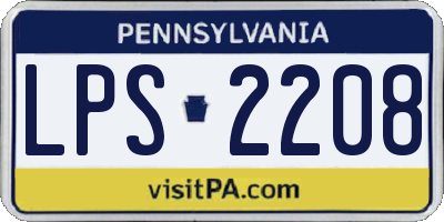 PA license plate LPS2208