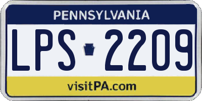 PA license plate LPS2209