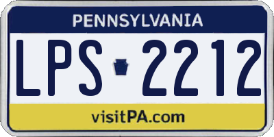 PA license plate LPS2212