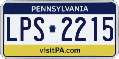 PA license plate LPS2215