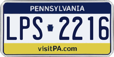 PA license plate LPS2216