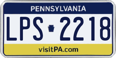 PA license plate LPS2218
