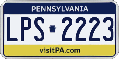 PA license plate LPS2223