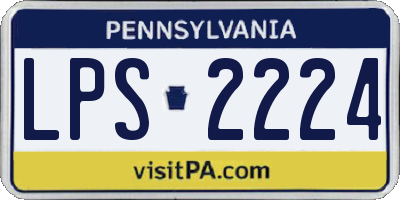PA license plate LPS2224