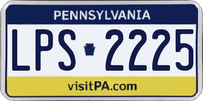 PA license plate LPS2225