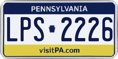 PA license plate LPS2226