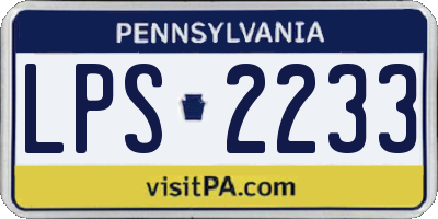 PA license plate LPS2233