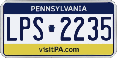 PA license plate LPS2235