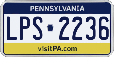 PA license plate LPS2236