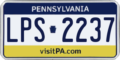 PA license plate LPS2237