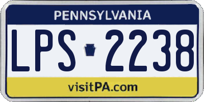 PA license plate LPS2238